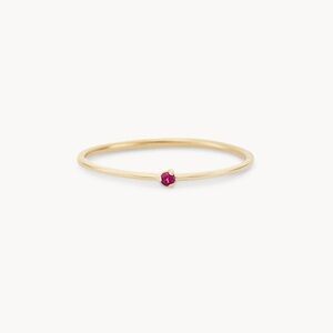 Solid 14k gold ruby ring Bluboho